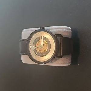 Movado - Men's Swiss Bold Evolution Black Leather Strap Watch 40mm